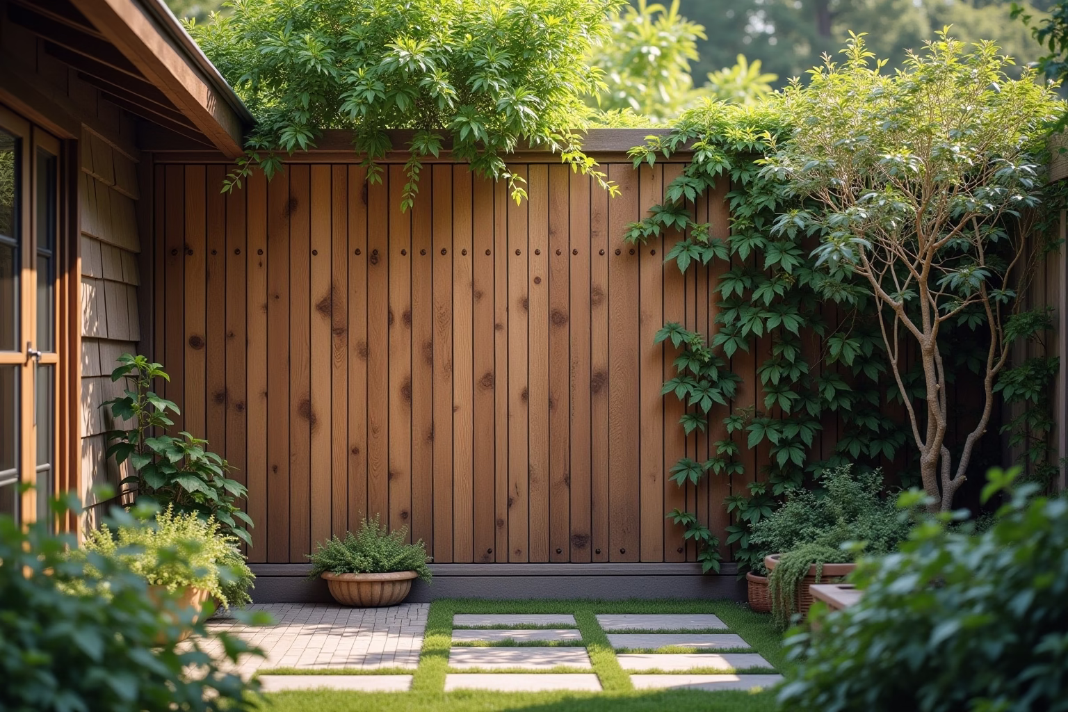 8 Ideen für kreativen Sichtschutz Garten selber bauen