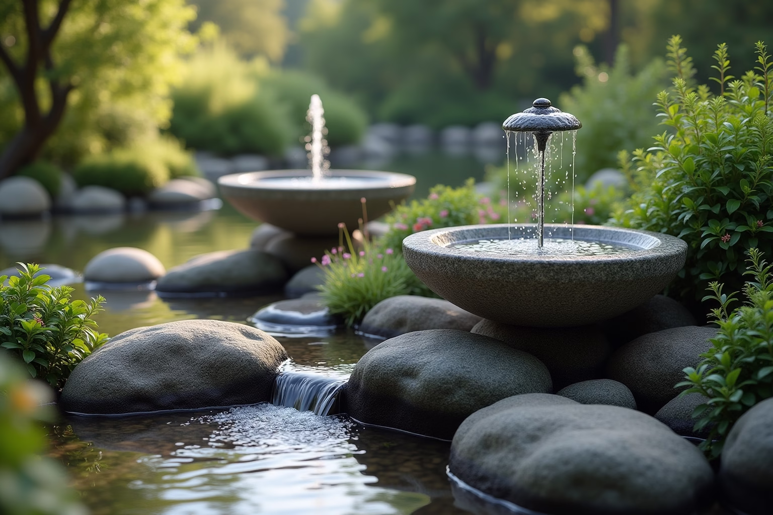 8 kreative Quellstein Garten Ideen für Ihre Oase